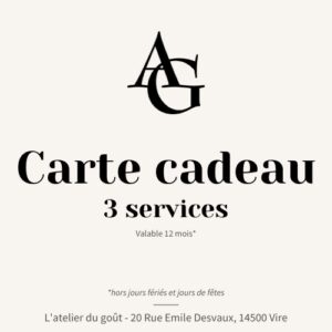 Carte Cadeau - Menu en 3 services