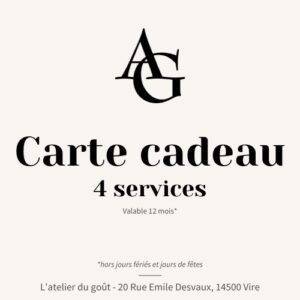 Carte Cadeau - Menu en 4 services