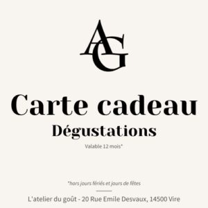 Carte Cadeau - Menu en dégustations